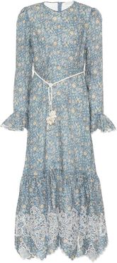 Carnaby floral linen midi dress