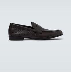 Thorne grained leather loafers