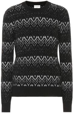 Zigzag wool-blend sweater