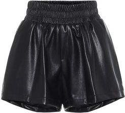 Faux-leather shorts