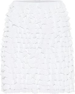 Ruffled high-rise miniskirt