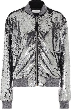 Sequined bomber jacket