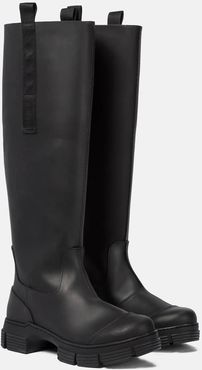 Rubber knee-high boots