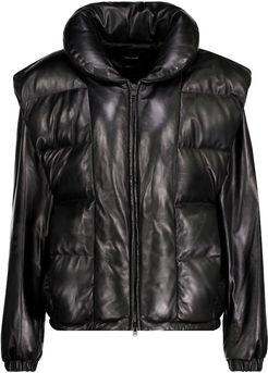 Malory padded leather jacket