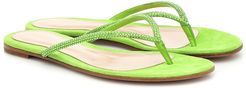 India suede thong sandals