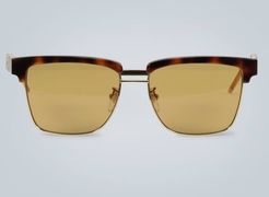 Sunglasses with square acetate frame