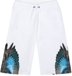 Wings cotton-blend shorts