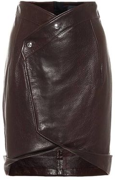 Paloma leather wrap skirt