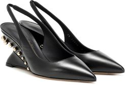 Bienno leather slingback pumps