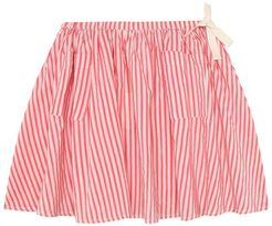 Norton striped stretch-cotton skirt