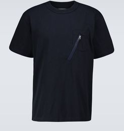 Cotton T-shirt with side zippers