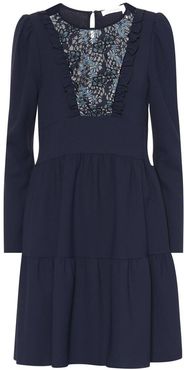 Floral lace bib dress