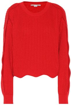 Cotton and wool sweater