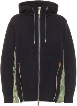 Cotton-blend hoodie