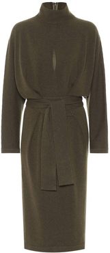 Belted cashmere sweater dress