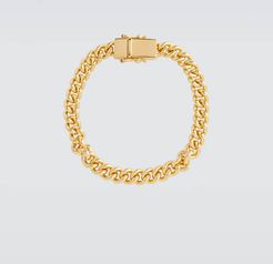 Rounded curb gold-plated bracelet
