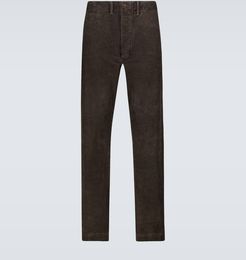 Straight-fit corduroy pants