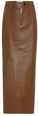 Leather pencil skirt