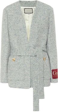 Tweed cotton-blend jacket