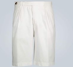 Cotton knee-length shorts