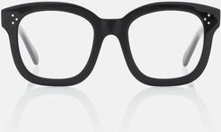 D-frame acetate glasses