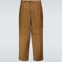 Cropped cotton pants