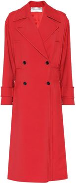 wool-blend trench coat