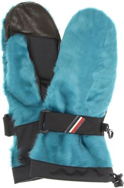 Shearling leather gloves
