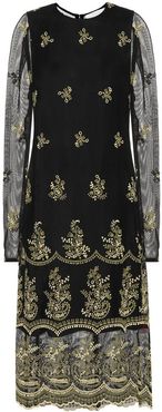 Embroidered midi dress