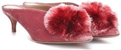 Powder Puff 45 velvet mules