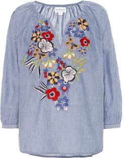 Melia embroidered cotton blouse