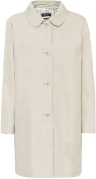 Cotton-blend twill coat