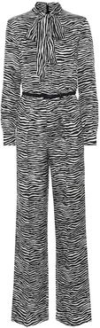 Darling zebra-print silk jumpsuit