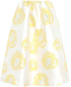 Turenne floral-jacquard skirt