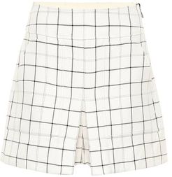 WIndowpane Cargo checked shorts