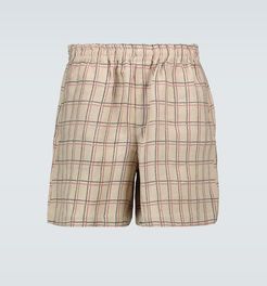 Schoolhouse plaid rugby shorts