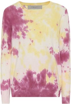 Tie-dye cotton-blend sweatshirt