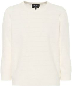 Zoe cotton-blend terrycloth sweater
