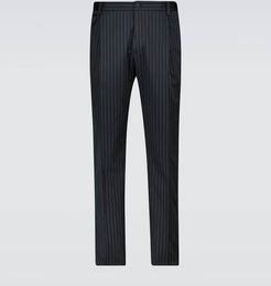 Pinstriped pleated pants