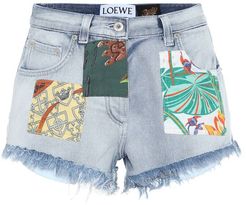 Paula's Ibiza high-rise denim shorts