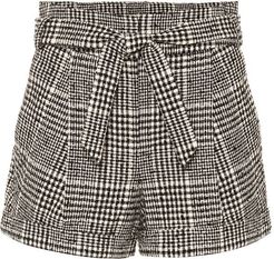 Michel belted tweed shorts