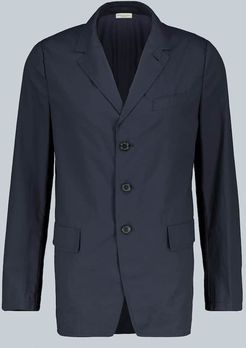 Single-breasted cotton blazer