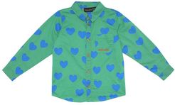 Hearts printed cotton shirt