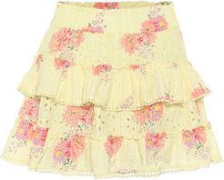 Bliss floral cotton miniskirt