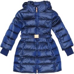 Belted puffer coat