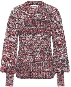 Bishop-sleeve cotton-blend sweater