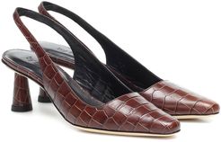 Diana slingback leather pumps