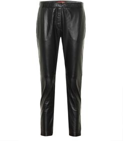 Henri high-rise leather pants