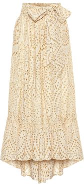 Nicole eyelet cotton maxi skirt