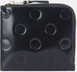 Dots Small embossed leather wallet